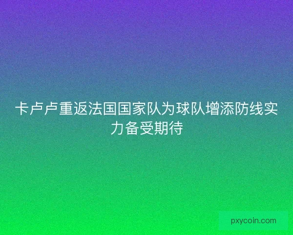 卡卢卢重返法国国家队为球队增添防线实力备受期待